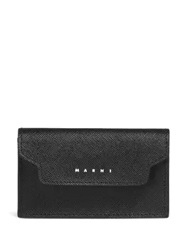 Marni кошелек для монет с логотипом, черный