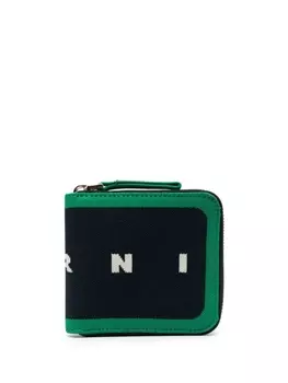 Marni кошелек на молнии с логотипом, синий