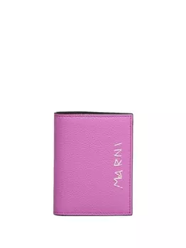 Marni кошелек с вышитым логотипом, розовый