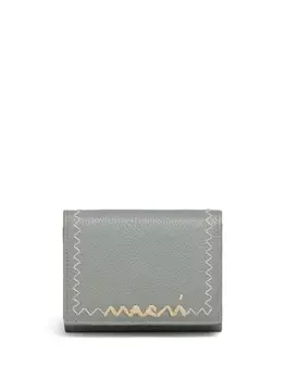 Marni кошелек с вышитым логотипом, серый