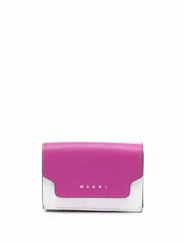 Marni кошелек Trunk в стиле колор-блок, фиолетовый