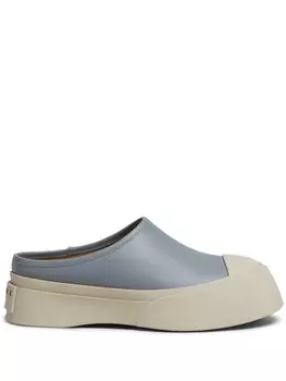 Marni кожаные мюли Мэри Джейн, серый