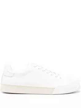 Marni logo-debossed tonal leather sneakers, белый