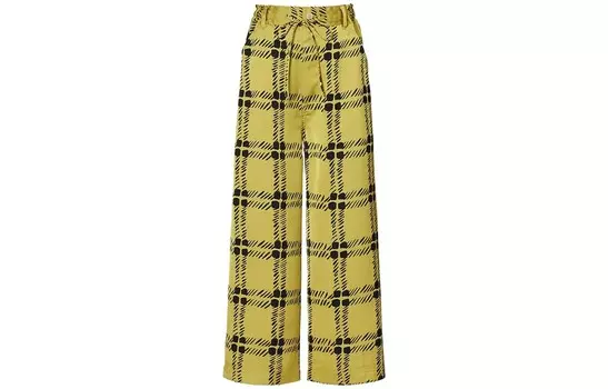 Marni Marni Co-Branding повседневные брюки женские горчичного цвета Uniqlo