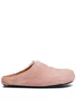 Marni мюли из телячьей кожи, розовый