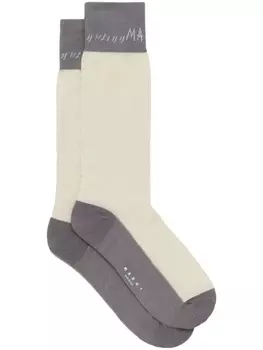 Marni носки с логотипом, белый