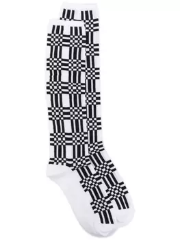 Marni носки в клетку, белый