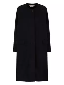 Marni пальто с вышитым логотипом, черный