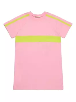 Marni платье-футболка с логотипом, розовый