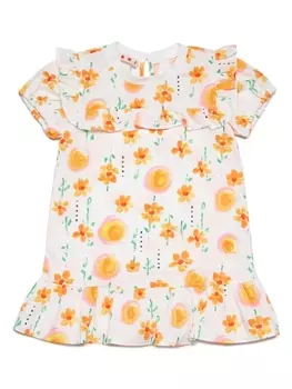 Marni платье Sunny Day с цветочным принтом, белый