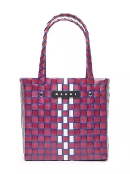 Marni плетеная сумка-корзина Market, фиолетовый