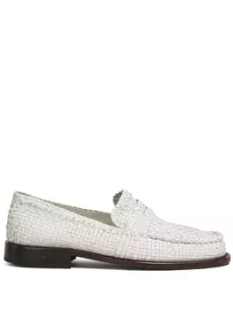 Marni плетеные лоферы, белый