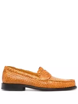 Marni плетеные лоферы, оранжевый