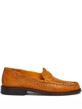 Marni плетеные лоферы, оранжевый