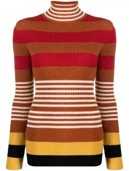 Marni полосатый джемпер из вирджинской шерсти, красный