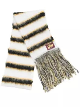 Marni полосатый шарф, белый