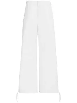 Marni прямые джинсы с вышитым логотипом, розовый