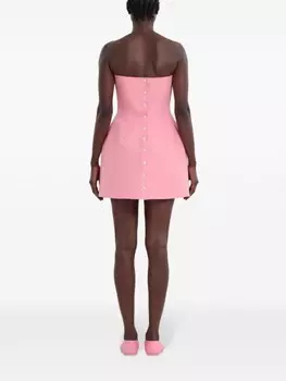 Marni расклешенное платье мини без бретелей, розовый