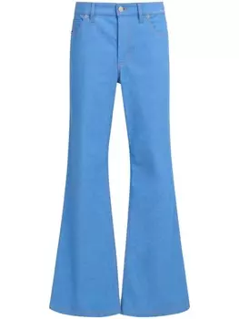 Marni расклешенные брюки с заниженной талией, синий