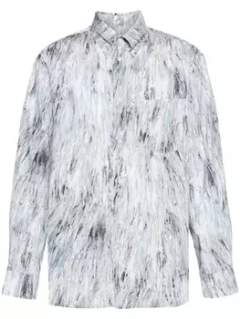 Marni рубашка Fuzzy Crayon, синий