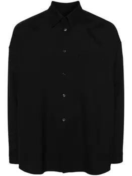 Marni рубашка из вирджинской шерсти с длинными рукавами, черный