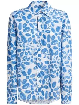 Marni рубашка с цветочным принтом, белый