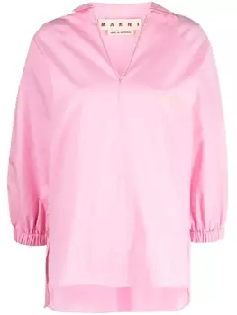 Marni рубашка с V-образным вырезом, розовый