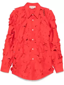 Marni рубашка с вырезом, красный