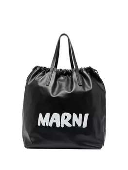 Marni рюкзак Gusset с логотипом, черный