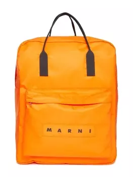 Marni рюкзак с логотипом, оранжевый