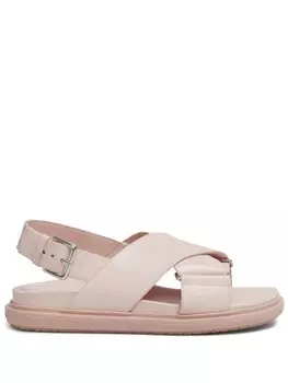 Marni сандалии из кожи Fussbet, розовый