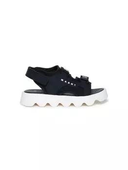 Marni сандалии на платформе с логотипом, белый