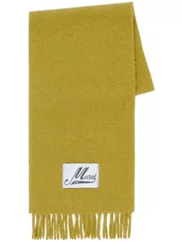 Marni шарф с логотипом, желтый