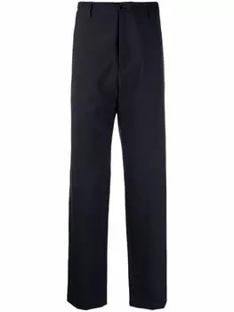 Marni шерстяные брюки прямого кроя, синий