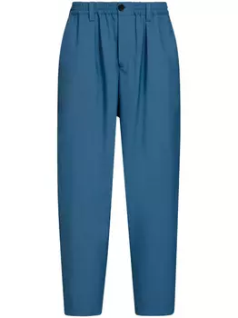 Marni шерстяные брюки Tropical со складками, синий