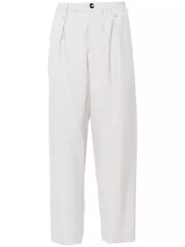 Marni шерстяные зауженные брюки, серый