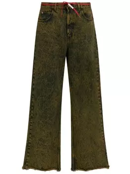 Marni широкие джинсы средней посадки, коричневый
