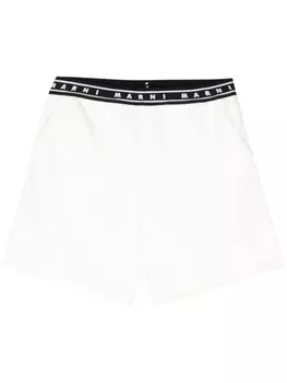 Marni шорты с логотипом, белый