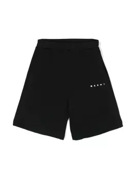 Marni шорты с логотипом, черный
