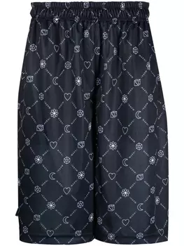 Marni шорты с логотипом, синий