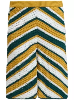 Marni шорты в технике кроше, зеленый