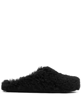 Marni слиперы Fussbet Sabot из овчины, черный