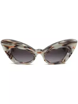 Marni солнцезащитные очки в оправе 'кошачий глаз', нейтральный цвет