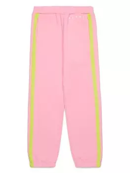 Marni спортивные брюки с отделкой в полоску, розовый