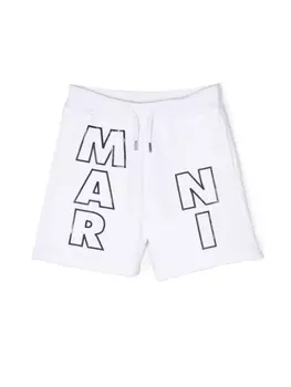 Marni спортивные шорты с логотипом, белый