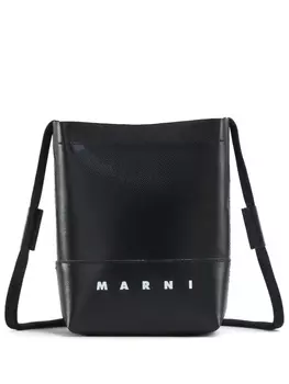 Marni сумка через плечо с логотипом, черный