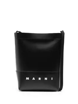 Marni сумка через плечо с логотипом, черный