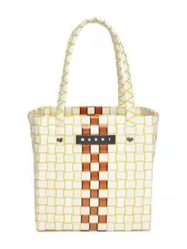 Marni сумка-корзина Braided Box, белый
