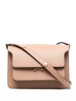 Marni сумка на плечо Trunk с карманами, коричневый