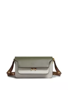 Marni сумка на плечо Trunk в стиле колор-блок, зеленый